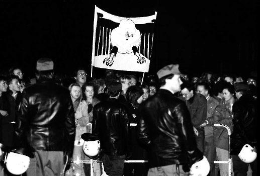 19861120 Demo CDU Kohl, Süssmuth 1